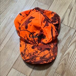 Cabela's Blaze Orange Camo Hat